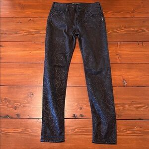 Silver Jeans - Black Printed High Waist Skinny - Size 29:31